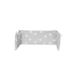 Πάντα Κρεβατιού Βαμβάκι Ranforce 27x145cm Round Stars Grey Lorelli 20830023501
