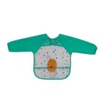 Interbaby Σαλιάρα Πλαστική Με Μανίκια Velcro Green