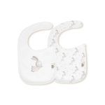 Interbaby Σαλιάρα Velcro Σετ 2 Τεμ Bunny White-Blue