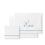 Interbaby Jirafa Bicicleta Σεντόνια Σετ 3 Τεμ Κούνιας 115Χ175εκ. White/Petrol