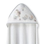 Interbaby Jirafa Bicicleta Μπουρνούζι Κάπα & Σαλιάρα White/Grey - Image 4