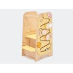 Elis Design Montessori Play 5 in 1 Yellow Πολυλειτουργικός Πύργος Εκμάθησης 75cm