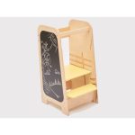 Elis Design Montessori Play 5 in 1 Yellow Πολυλειτουργικός Πύργος Εκμάθησης 75cm - Image 3