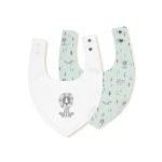 Interbaby Σαλιάρα Bandana Σετ 2 Τεμ Fox Green