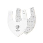 Interbaby Σαλιάρα Bandana Σετ 2 Τεμ Fox Grey