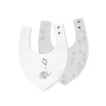 Interbaby Σαλιάρα Bandana Σετ 2 Τεμ Elephant Grey