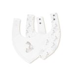 Interbaby Σαλιάρα Bandana Σετ 2 Τεμ Bunny Grey
