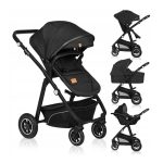 Lionelo Bianka Καρότσι 3 σε 1 έως 22 kg Black Onyx