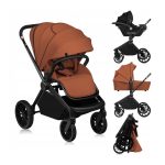 Lionelo Mika Plus Καρότσι Βρεφικό 3 σε 1 έως 22 kg Brown Rust