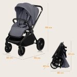 Lionelo Mika Plus Καρότσι Βρεφικό με Αναστροφή έως 22 kg Gray Stone - Image 14