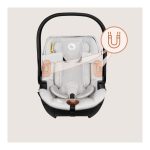 Lionelo Moxie i-Size set κάθισμα αυτοκινήτου 40-87cm & περιστρεφόμενη βάση isofix Beige Sand - Image 9