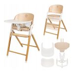 Lionelo Celia Καρεκλάκι φαγητού 3 σε 1 White Natural Wood