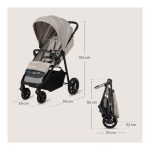 Lionelo Emerald Καρότσι Ταξιδίου έως 22kg Beige Sand - Image 8