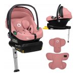 Lionelo Astrid i-Size set κάθισμα αυτοκινήτου 40-87cm & βάση isofix Pink Coral