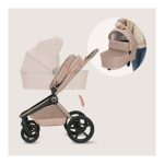Lionelo Freya Καρότσι Βρεφικό 3 σε 1 έως 22kg με αναδιπλούμενο Πορτ-Μπεμπέ Beige Sand - Image 5