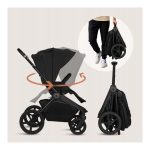 Lionelo Freya Καρότσι Βρεφικό 3 σε 1 έως 22kg με αναδιπλούμενο Πορτ-Μπεμπέ Black - Image 11