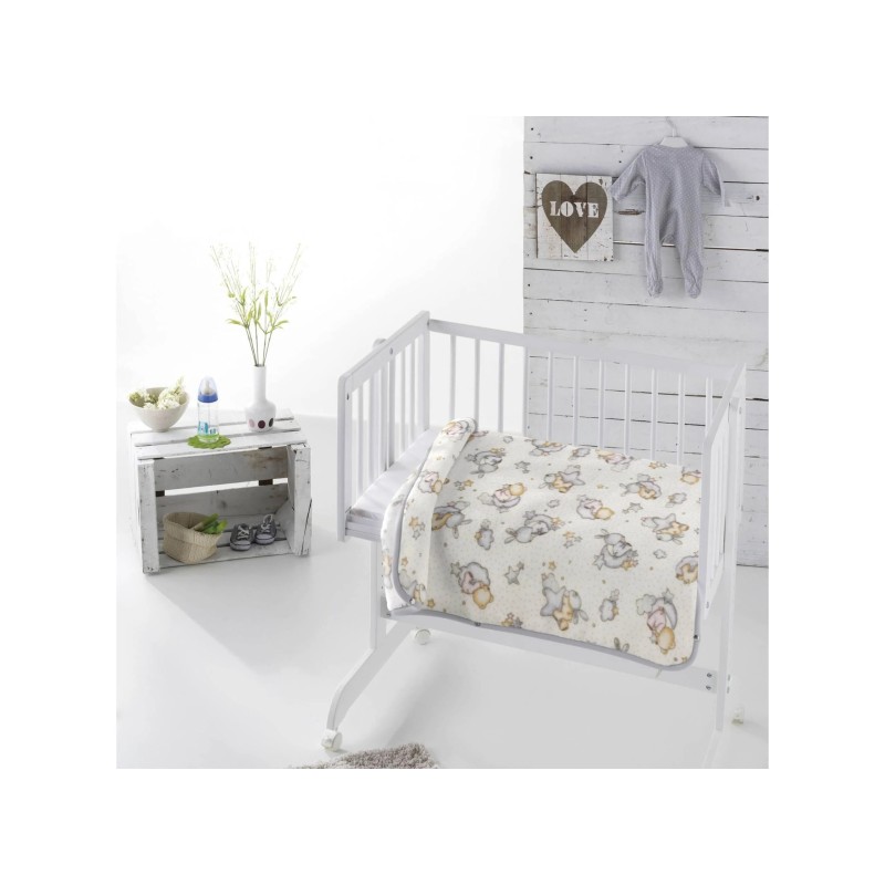 product-6379G.jpg Piel Sa Ositos Nubes 80×90 Κουβέρτα Υπνόσακος 80×90 Grey - Image 1