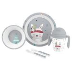 Interbaby Indio Παιδικό Σετ Φαγητού Grey - Image 4