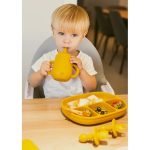 Interbaby Εκπαιδευτικό Ποτηράκι Σιλικόνης Με Καπάκι Και Καλαμάκι Non Spil 175ml Earth Ocher - Image 6