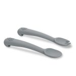 Interbaby Σετ Κουτάλι- Πιρούνι Σιλικόνης Grey - Image 10