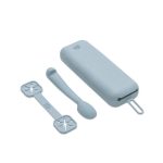 Interbaby Σετ 3 Τεμ Κορδέλα Στήριξης Σαλιάρας + Κουτάλι Σε θήκη Σιλικόνης Blue - Image 2