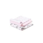 Interbaby Πάνες Αγκαλιάς (80×80) Σετ 3 Τεμ Pink 98972-02 - Image 2