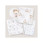 Interbaby Πάνες Αγκαλιάς (80×80) Σετ 3 Τεμ Panda Blue 99980P-01 - Image 7