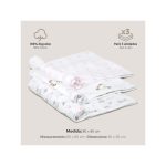 Interbaby Πάνες Αγκαλιάς (80×80) Σετ 3 Τεμ Panda Pink 99980P-02 - Image 2