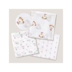 Interbaby Πάνες Αγκαλιάς (80×80) Σετ 3 Τεμ Panda Pink 99980P-02 - Image 4