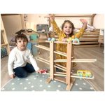 EliNeli Race XXL Montessori Ξύλινη Πίστα Αγώνων Σετ με Λεωφορείο και Αυτοκίνητο - Image 8