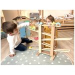 EliNeli Race XXL Montessori Ξύλινη Πίστα Αγώνων Σετ με Λεωφορείο και Αυτοκίνητο - Image 9