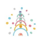 EliNeli Rainbow Montessori Πτυσσόμενο Ουράνιο Τόξο με Ζώα & Μπάλες EN1114 - Image 2