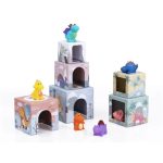 EliNeli Montessori Dinosaurs Εκπαιδευτικοί Κύβοι Πυραμίδα Δεινόσαυροι - Image 3