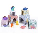 EliNeli Montessori Dinosaurs Εκπαιδευτικοί Κύβοι Πυραμίδα Δεινόσαυροι - Image 4