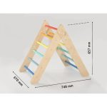 Eli Neli Montessori Pikler Pastel Σετ Τρίγωνο Και Ράμπα Διπλής Όψης με Επιφάνεια Αναρρίχησης - Image 8