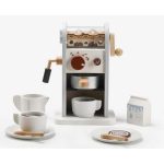 Eli Neli Montessori Coffee Machine Ξύλινη Παιδική Mηχανή Kαφέ με Kόκκους – γκρι - Image 3