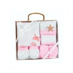 Interbaby Paracaidas Σετ Δώρου 5 τμχ (0-6 μηνών) Pink
