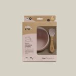 Interbaby Σετ Αντιολισθητικό Μπολ Και Κουτάλι Από Σιλικόνη Dark Pink - Image 6