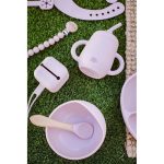 Interbaby Σετ Αντιολισθητικό Μπολ Και Κουτάλι Από Σιλικόνη Dark Pink - Image 7