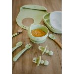 Interbaby Σετ Αντιολισθητικό Μπολ Και Κουτάλι Από Σιλικόνη Olive Green - Image 6