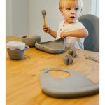 Interbaby Αντιολισθητικό Πιάτο Σιλικόνης Olive Green - Image 2