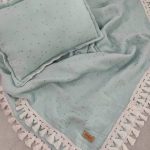 Gold Dots Aqua